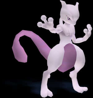 Mewtwo Power Stance PNG image with transparent background