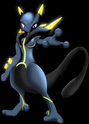 Mewtwo Power Stance PNG image with transparent background