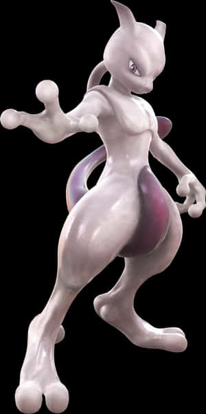Mewtwo Powerful Psychic Pokemon PNG image with transparent background