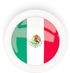 Mexican Flag Badge PNG Image