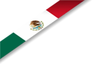 Mexican Flag Diagonal View PNG Image