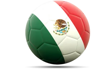 Mexican Flag Soccer Ball PNG Image