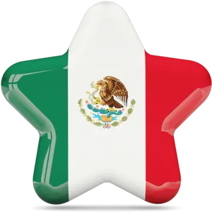 Mexican Flag Star Shaped Balloon PNG Image