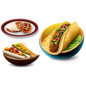 Mexican Food Icon Set Png 06122024 PNG Image