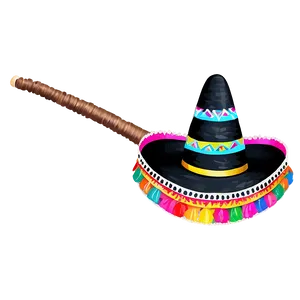 Mexican Hat With Pom Poms Png Jxm PNG Image