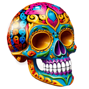 Mexican Skull Art PNG dtn PNG image with transparent background
