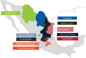 Transparent Mapa De Mexico Png - Zonas Industriales En Mexico, Png Download PNG image with transparent background