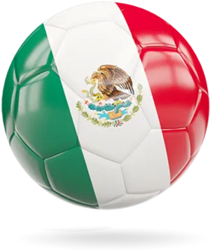 Mexico Flag Soccer Ball PNG Image