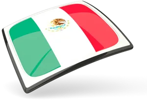 Mexico Flag3 D Rendering PNG Image