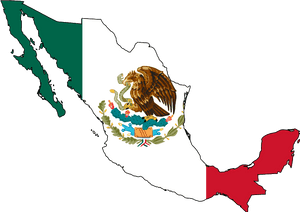 Mexico Map With Flag, HD Png Download PNG image with transparent background