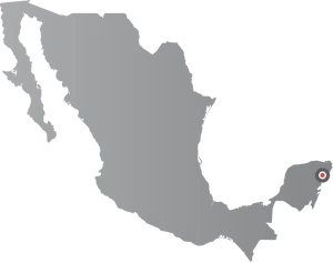 Mexico Mapwith Red Marker PNG Image