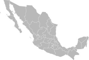 Mexico Outline Map PNG Image