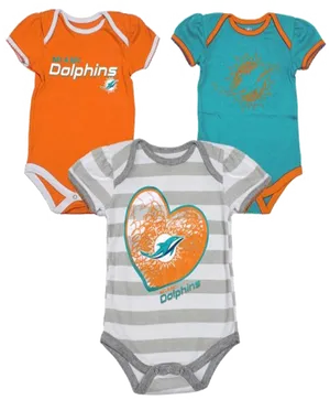 Miami Dolphins Baby Onesies PNG Image