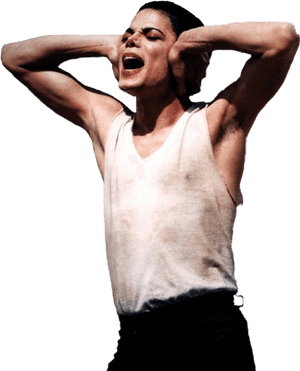 Michael Jackson Emotional Performance PNG image with transparent background