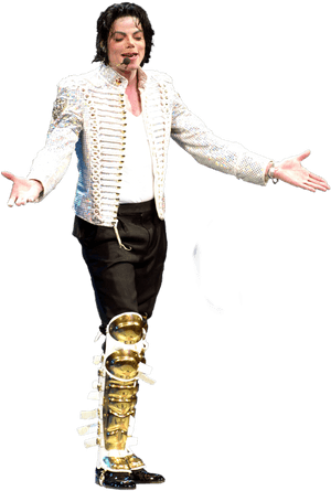 Michael Jackson Iconic Pose PNG image with transparent background