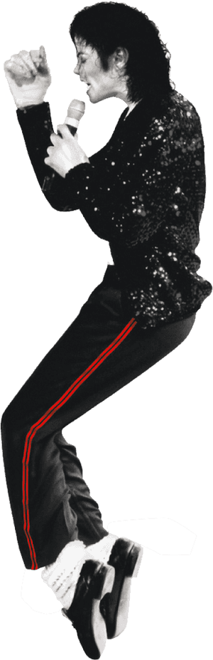 Michael Jackson Performingon Stage PNG image with transparent background