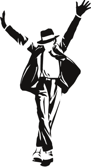 Michael Jackson Silhouette Dancing PNG image with transparent background