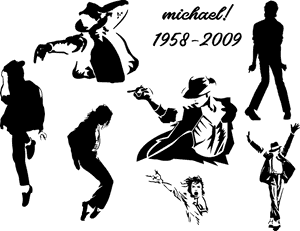 Michael Jackson Silhouette Tribute19582009 PNG image with transparent background