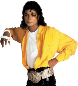 Michael_ Jackson_ Yellow_ Jacket_ Pose PNG image with transparent background