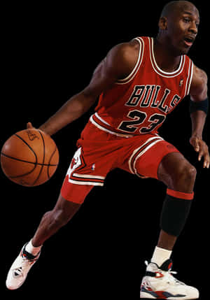 Michael_ Jordan_ Bulls_ Action_ Shot PNG image with transparent background