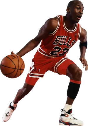 Michael_ Jordan_ Bulls_ Action_ Shot PNG Image