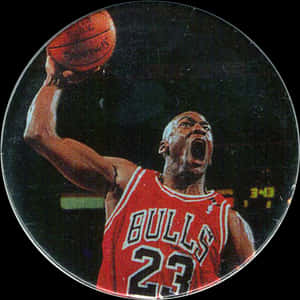 Michael Jordan Bulls23 Dunking PNG image with transparent background