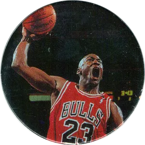 Michael Jordan Bulls23 Dunking PNG Image