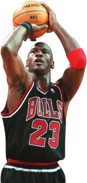 Michael Jordan Free Throw Pose PNG Image