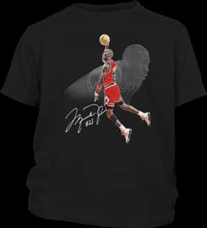Michael Jordan Slam Dunk Tshirt Design PNG image with transparent background