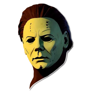 Michael Myers Stylized Face Graphic Png 24 PNG Image