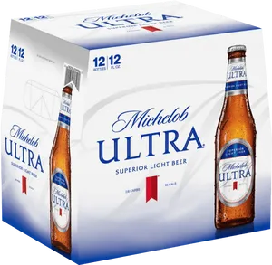 Michelob Ultra Beer Packand Bottle PNG Image