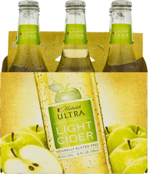 Michelob Ultra Light Cider Bottles PNG Image