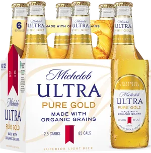 Michelob Ultra Pure Gold Beer Pack PNG Image