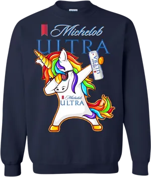 Michelob Ultra Unicorn Sweatshirt PNG Image