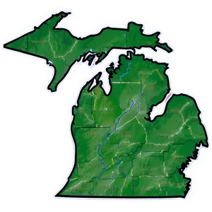 Michigan Geographic Outline Png 21 PNG Image