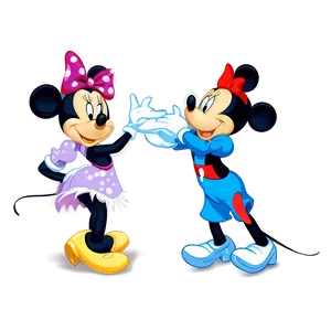 Mickey And Minnie Dancing Png Hvw PNG Image