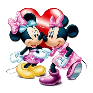 Mickey And Minnie Valentine's Png Xlc PNG Image