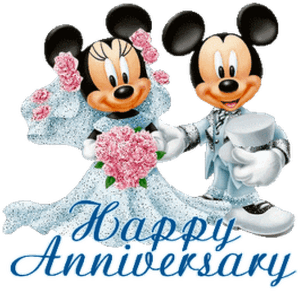 Clipart Stock Anniversary Vector Happy - Mickey Mouse And Minnie Mouse Anniversary, HD Png Download PNG image with transparent background