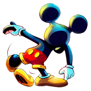 Mickey Mouse Action Silhouette Png 54 PNG Image