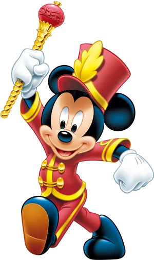 Mickey Mouse Bandmaster Illustration PNG Image