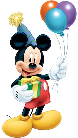 Mickey Mouse Celebration Birthday PNG Image