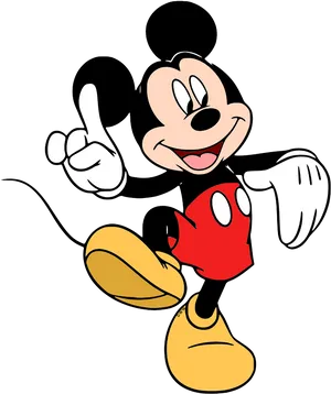 Mickey Mouse Classic Pose PNG Image