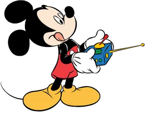 Mickey Mouse Conducting Music PNG Image