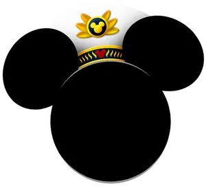 Mickey Mouse Ears Captain Design PNG Image