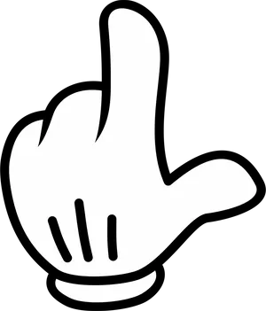 Mickey Mouse Hand Gesture PNG Image