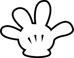 Mickey Mouse Hand Gesture PNG Image