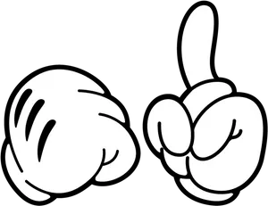 Mickey Mouse Hands Gestures PNG Image