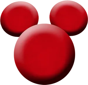 Mickey Mouse Icon Red Background PNG Image