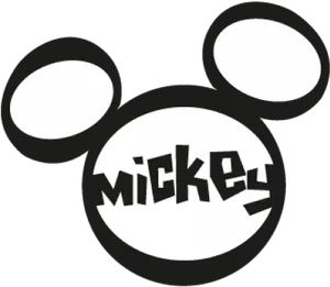 Mickey Mouse Logo Stylized PNG Image