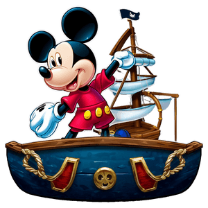 Mickey Mouse Pirate Ship PNG 05032024 PNG image with transparent background